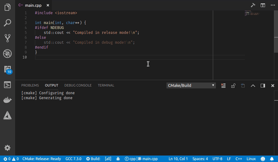 Debug Release Switching